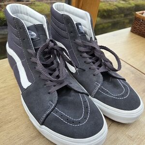 Vans Gray and White High-Top Sneakers